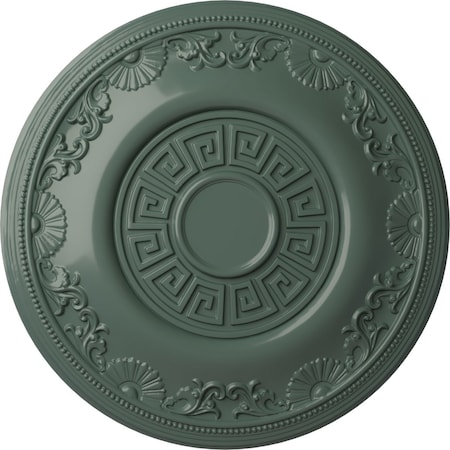 Ekena Millwork Nestor Ceiling Medallion (Fits Canopies up to 5"), Hand-Painted Cloud Burst, 25 7/8"OD x 2 1/4"P CM25NECBF